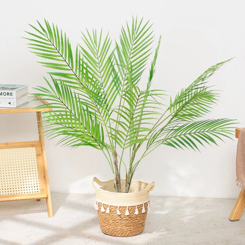 80-125Cm Large Artificial Palm Tree Fake Monstera Plant Plastic Fern Plant Leaves Tropical Outdoor Plants for Home Garden Decor