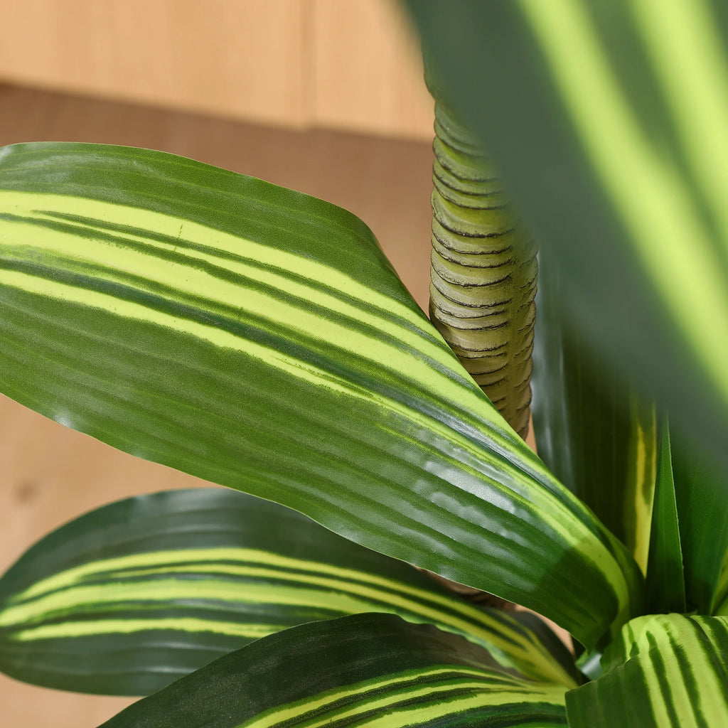 Artificial Plants, 5Ft Fake Dracaena Tree in Black Plastic Pot, Faux Plants Indoor Outdoor Decor, Silk Plants for Home Decor Office Porch Patio Perfect Housewarming Gift