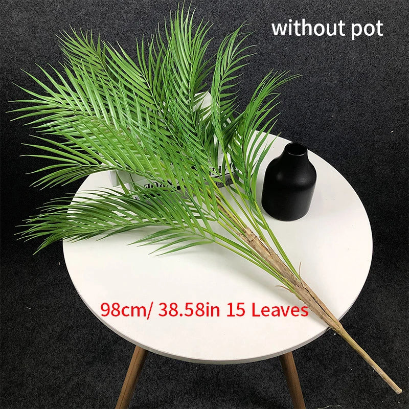 80-125Cm Large Artificial Palm Tree Fake Monstera Plant Plastic Fern Plant Leaves Tropical Outdoor Plants for Home Garden Decor